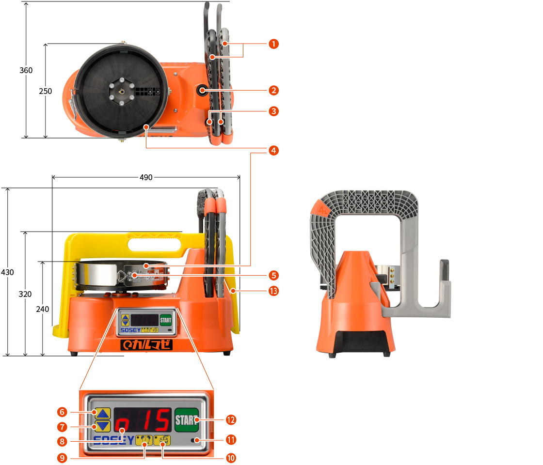外形寸法図 / 各部名称