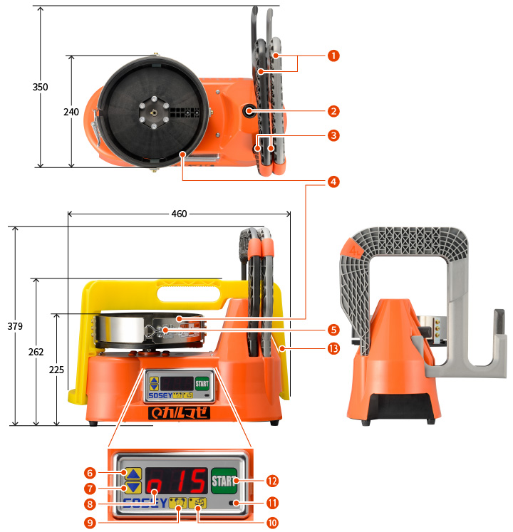 外形寸法図 / 各部名称
